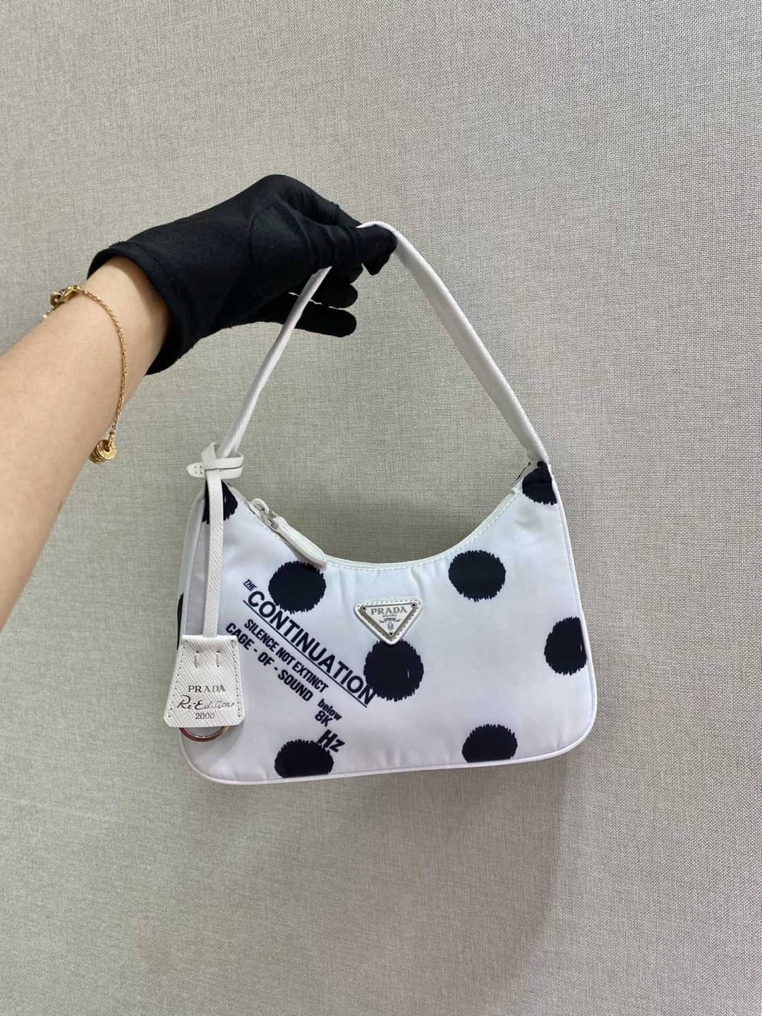 Best Replica Prada Satin Re-Edition 2000 Crystal Mini Hobo - Colareps