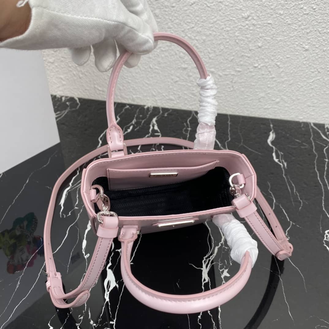 Best Replica Prada Raffia Tote Dupe Small Brushed Leather Replica Tote - Colareps
