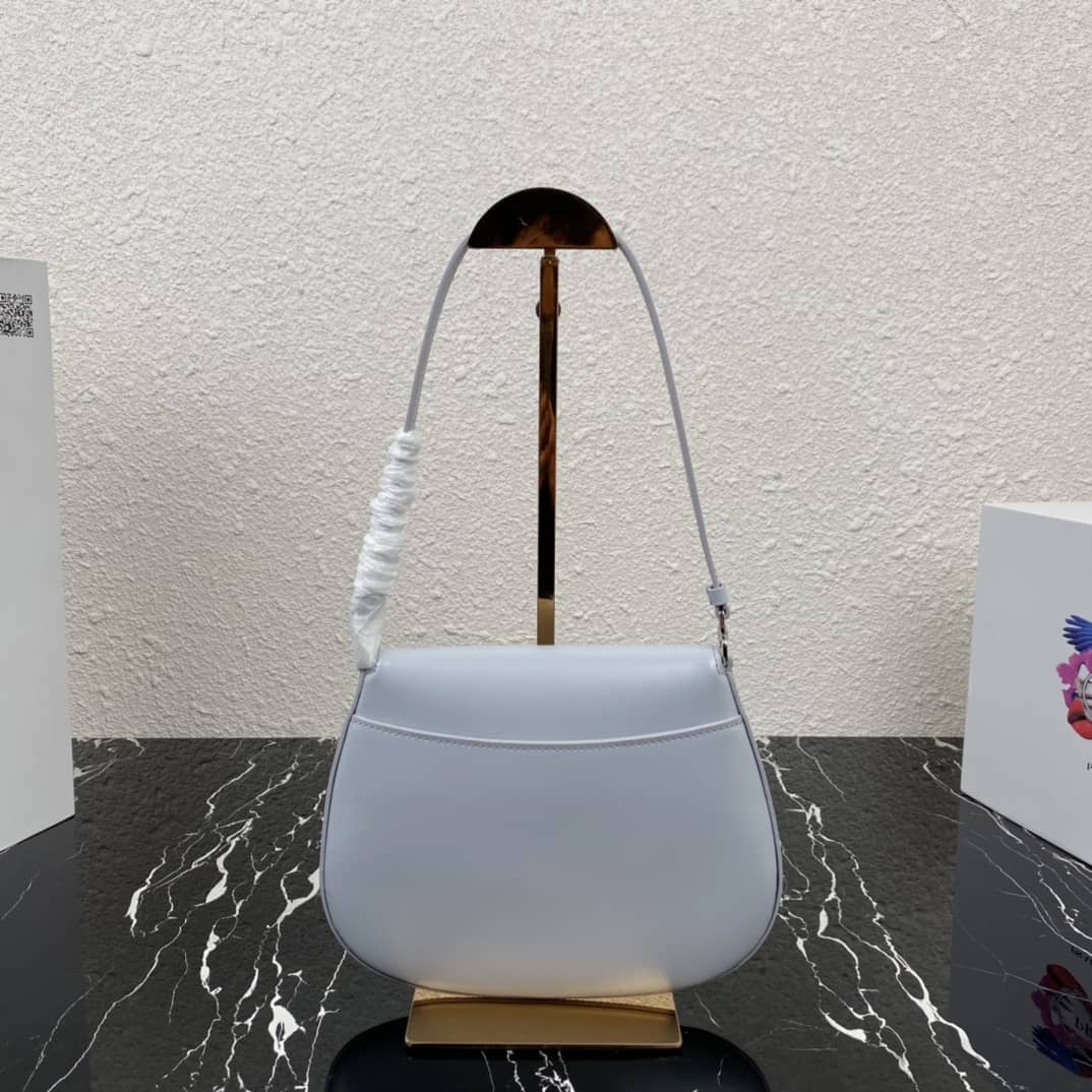 Best Replica Prada Cleo Bag Dupe Brushed Leather Flap Replica Shoulder Bag - Colareps