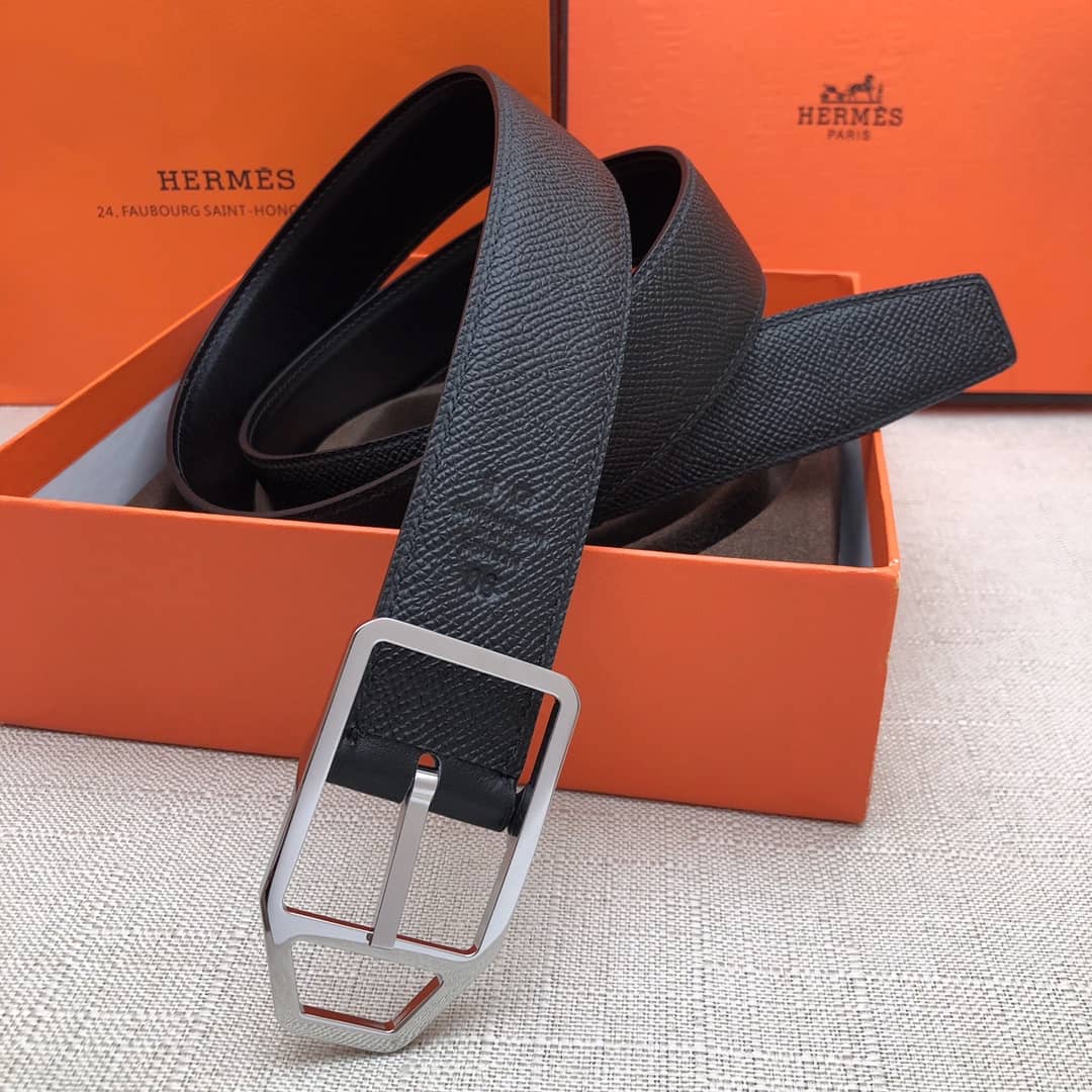 Best Replica 7 Star Hermes Leather Belt 32mm - Colareps