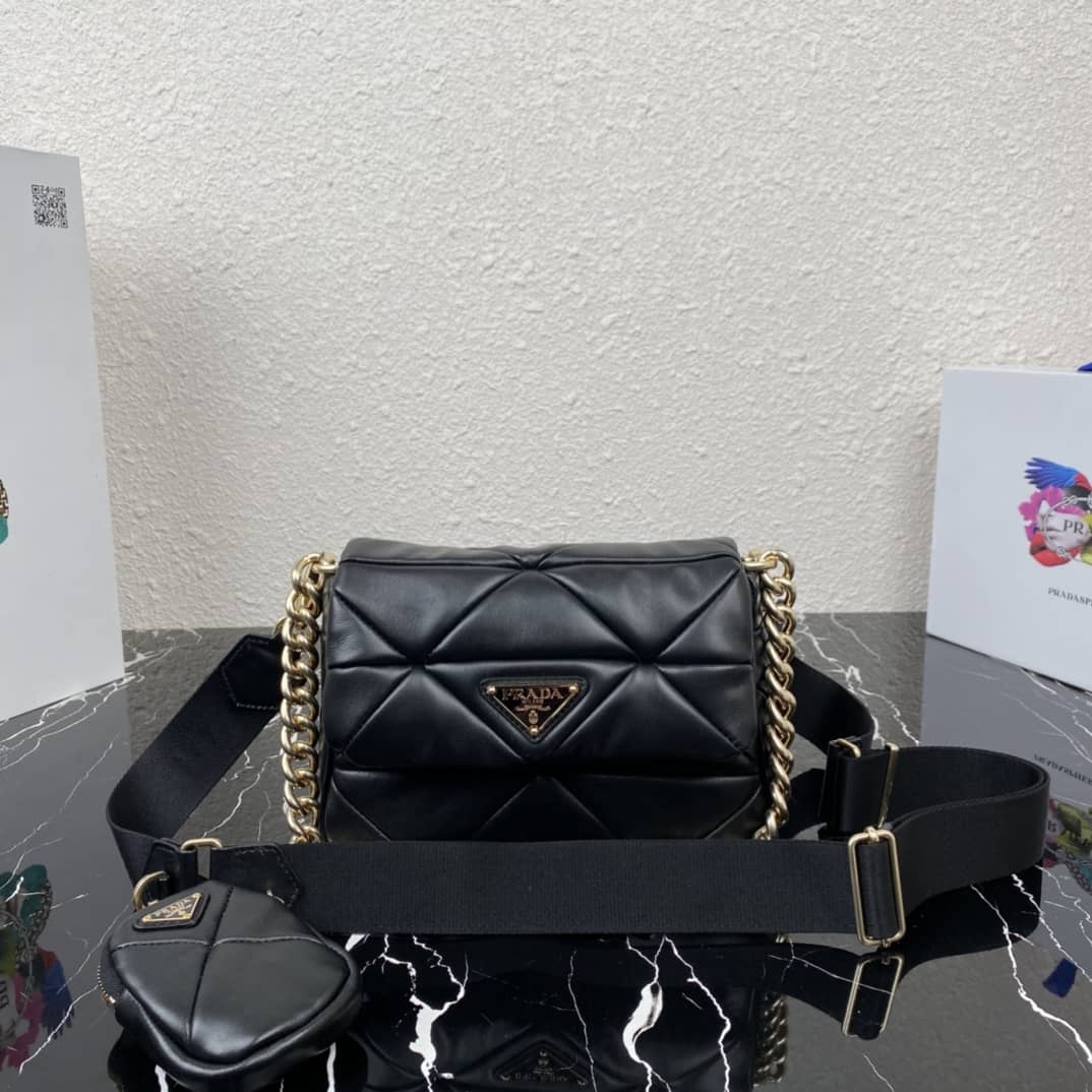 Best Replica Prada System Nappa Leather Patchwork Replica Bag - Colareps