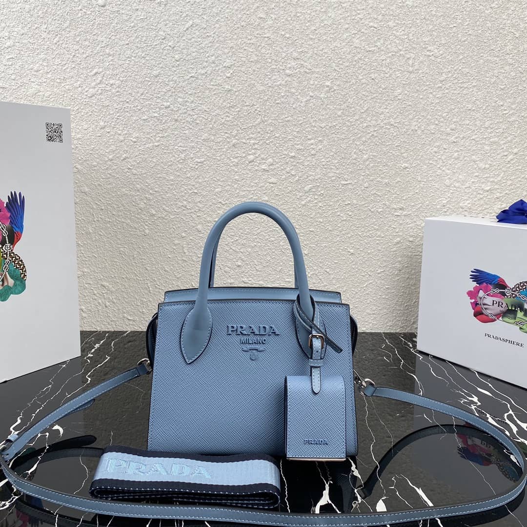 Best Replica Prada Saffiano Leather Monochrome Replica Bag - Colareps