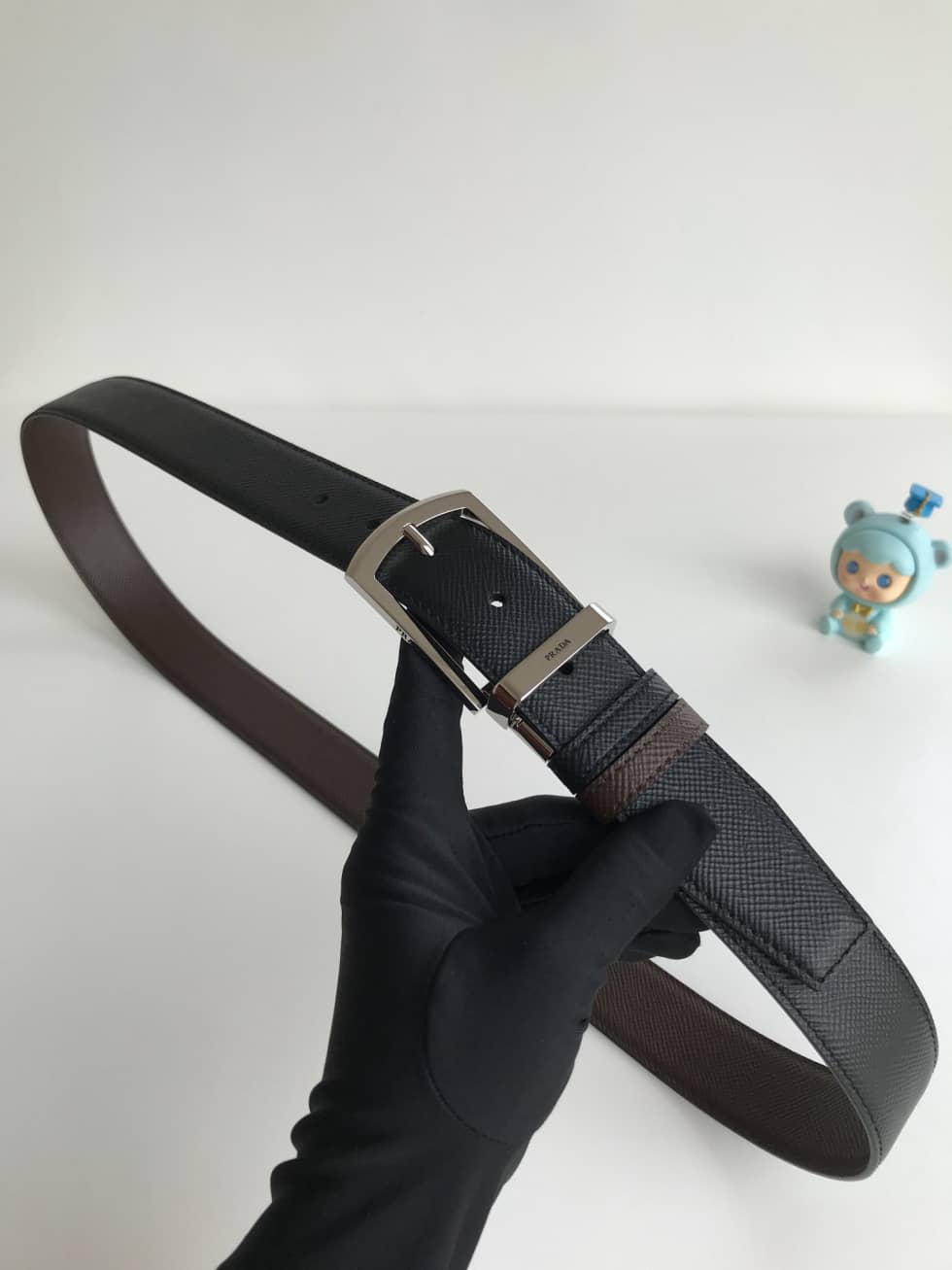 Best Replica 7 Star Prada Leather Belt 35mm - Colareps