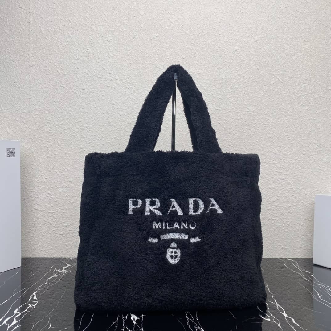 Best Replica Prada Shearling Tote Shoulder Bag - Colareps