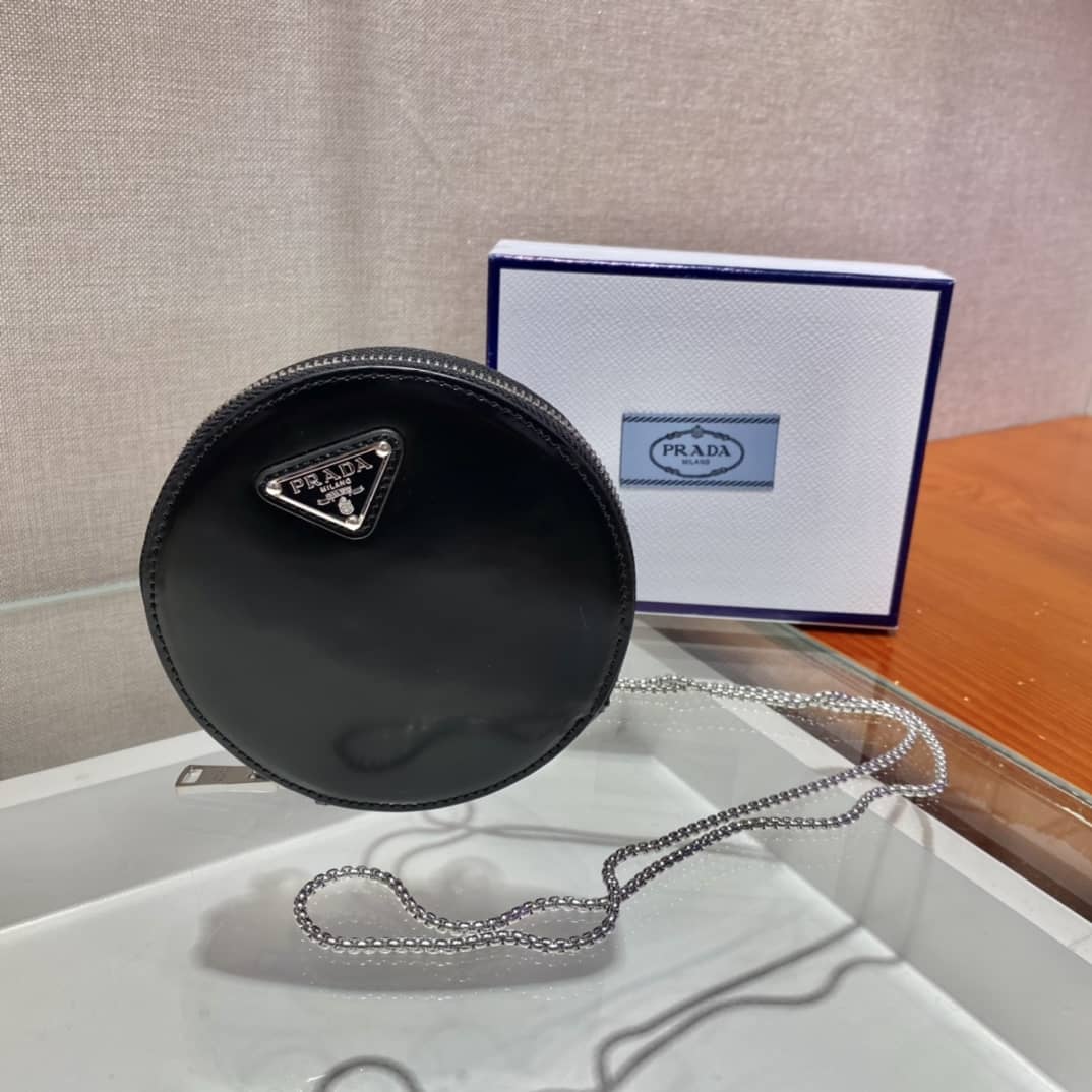 Best Replica Prada Brushed Leather Mini Pouch Messenger Bag - Colareps