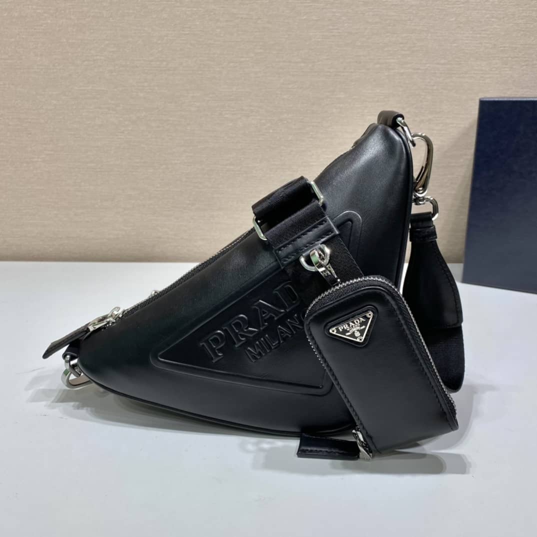 Best Replica Best Replica Prada Leather Triangle Replica Shoulder Bag(ColaReps) - Colareps
