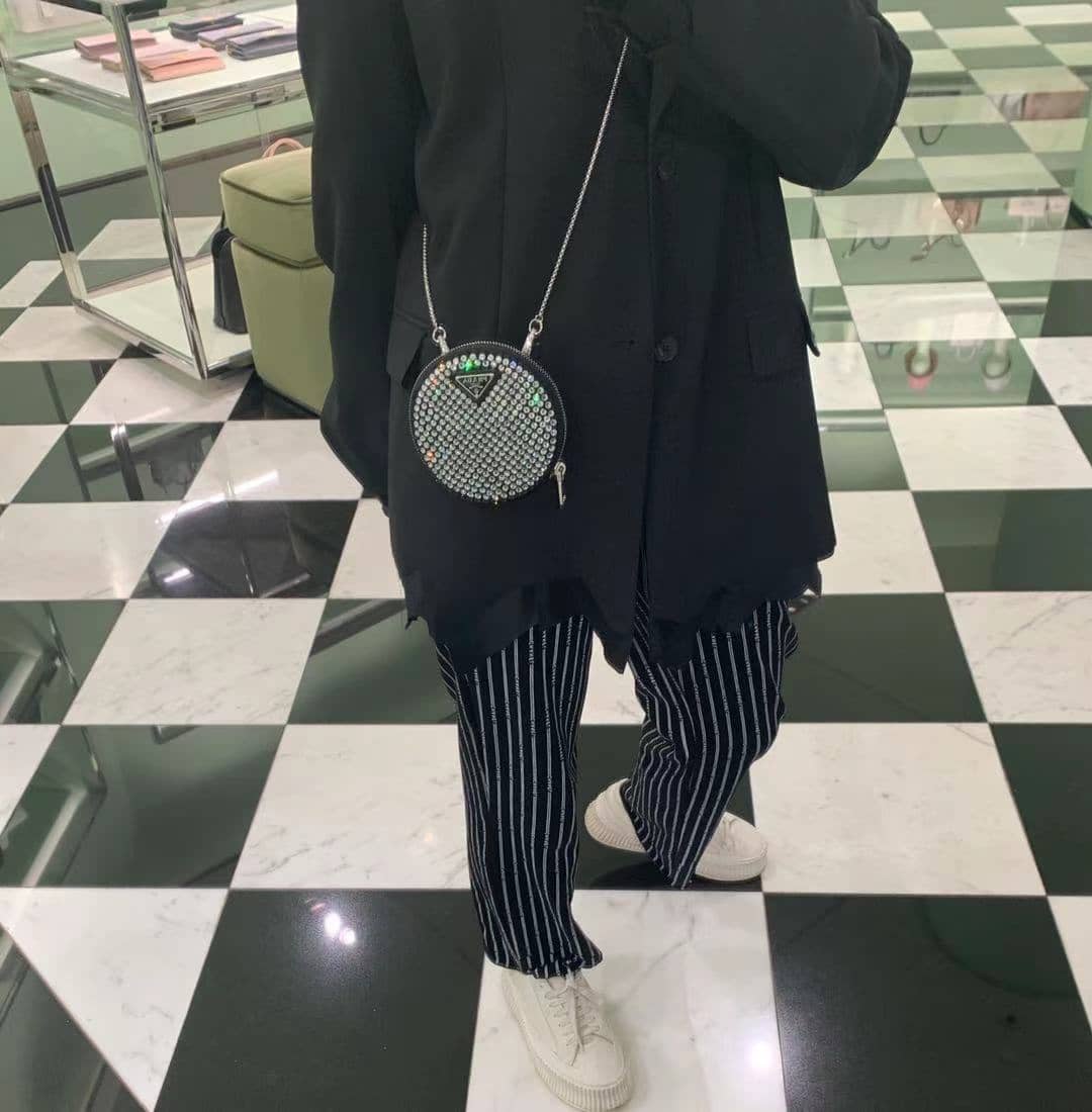 Best Replica Prada Brushed Leather Mini Pouch Messenger Bag - Colareps