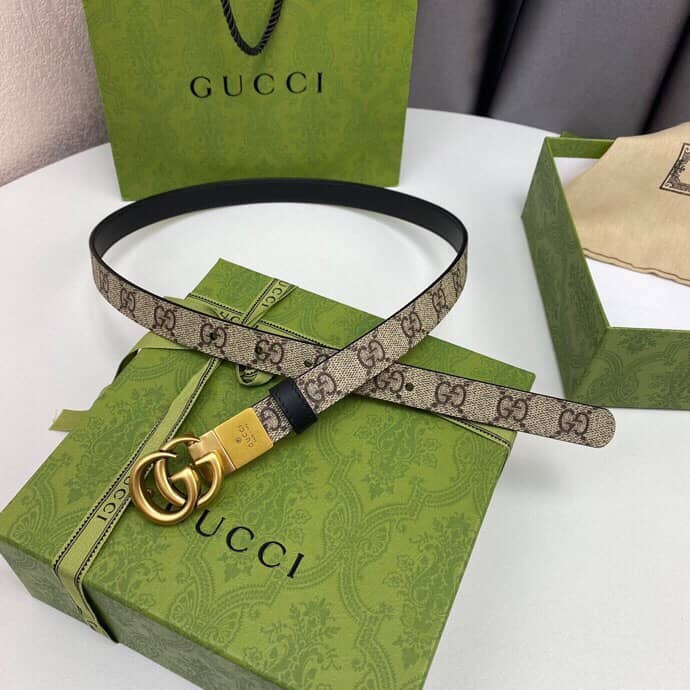 Best Replica 7 Star Gucci Leather Belt 20mm For Lady - Colareps