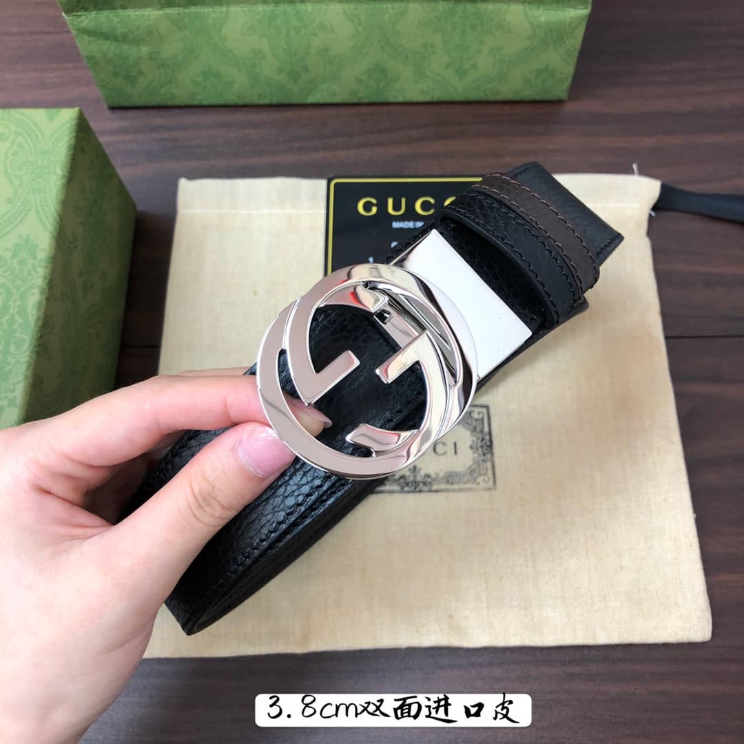 Best Replica Knockoff Gucci Logo Belt 38mm - Colareps
