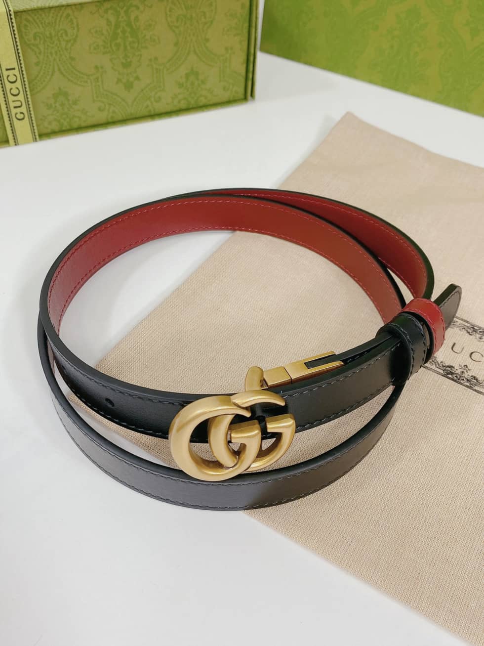 Best Replica Fake Gucci Logo Belt 20mm For Lady - Colareps