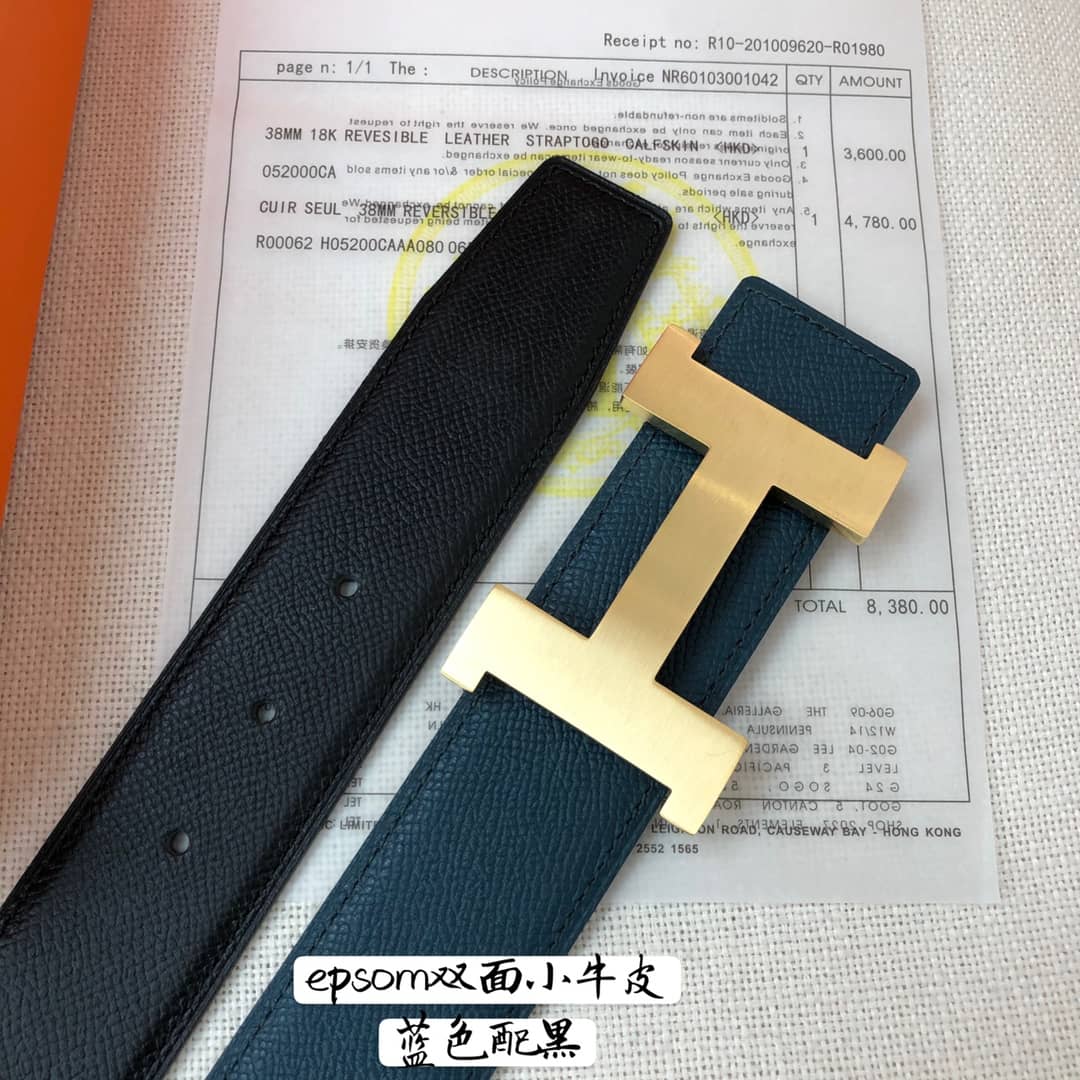 Best Replica Knockoff Hermes Logo Belt 38mm - Colareps