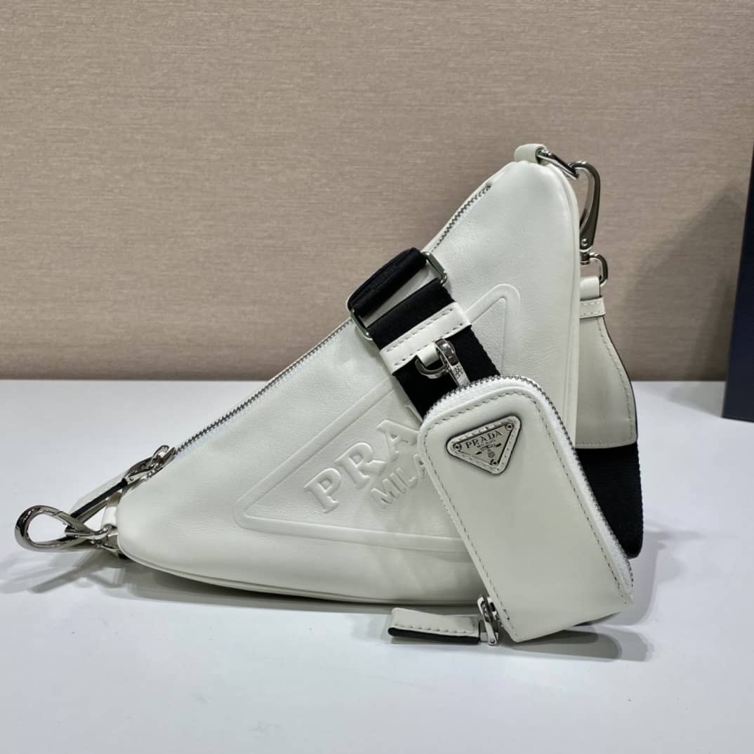Best Replica Prada Leather Triangle Replica Shoulder Bag - Colareps