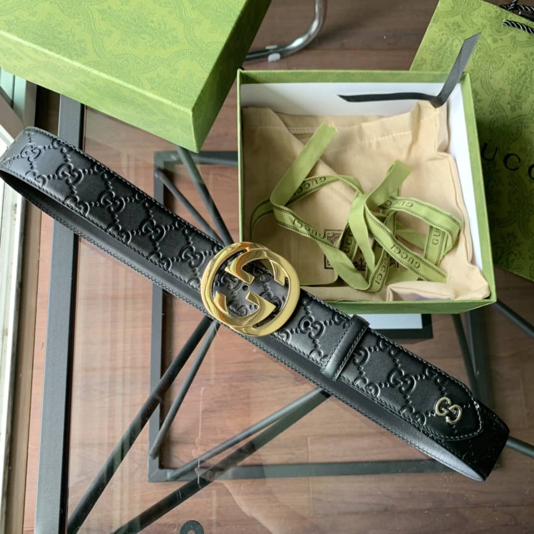 Best Replica Knockoff Gucci Logo Belt 38mm - Colareps