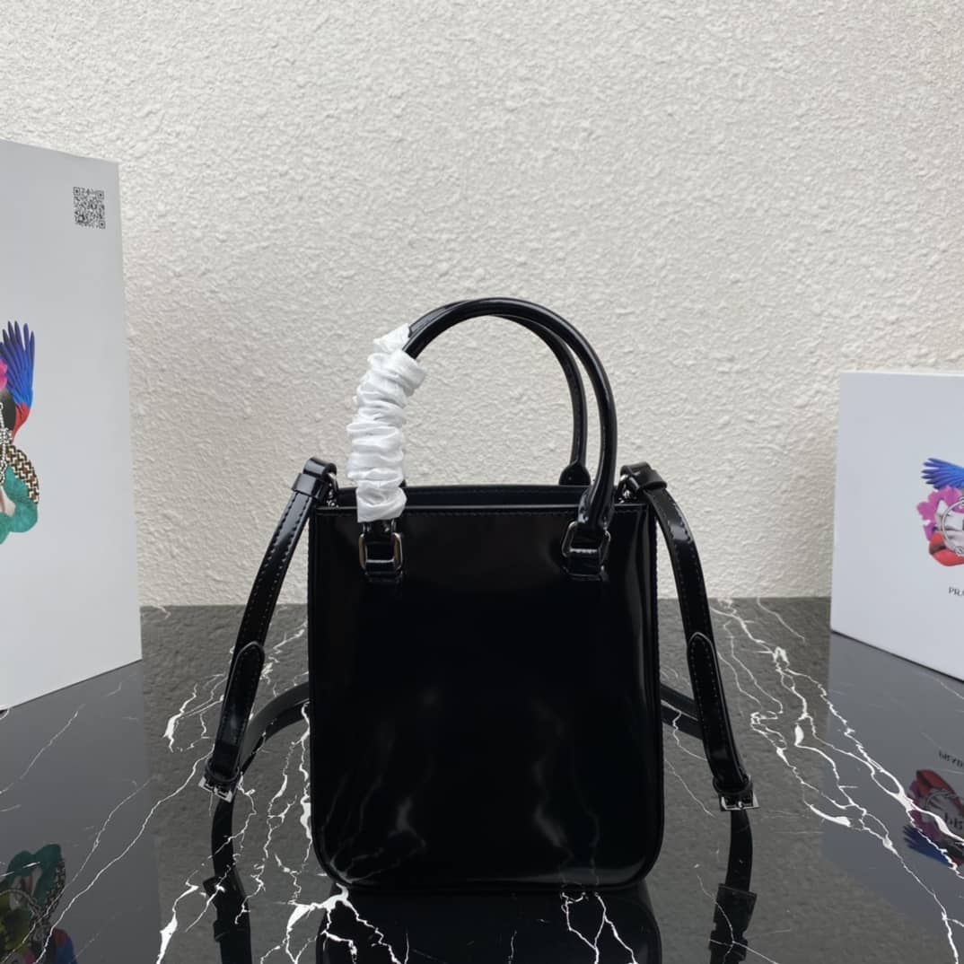 Best Replica Prada Raffia Tote Dupe Small Brushed Leather Replica Tote - Colareps