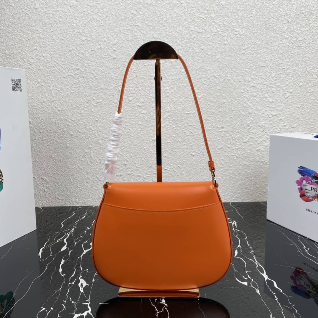 Best Replica Prada Cleo Bag Dupe Brushed Leather Flap Replica Shoulder Bag - Colareps