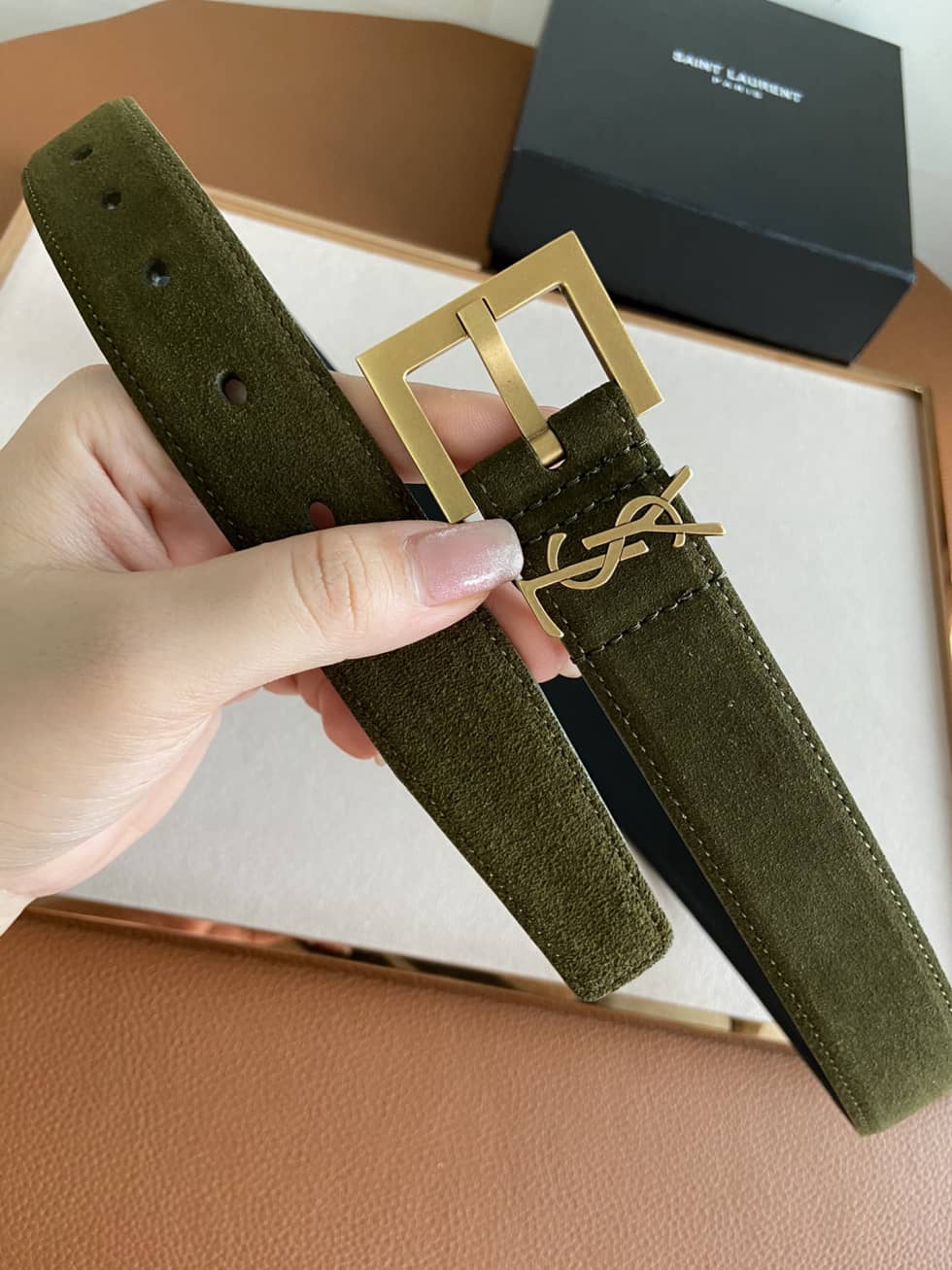 Best Replica Wholesale YSL Logo Belt 30mm For Lady - Colareps