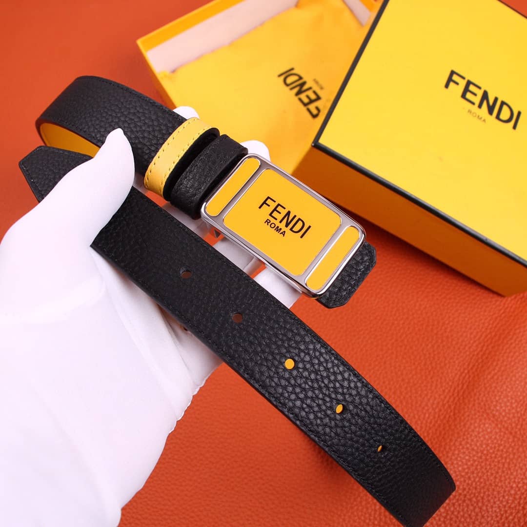 Best Replica 7 Star Fendi Leather Belt 30mm - Colareps