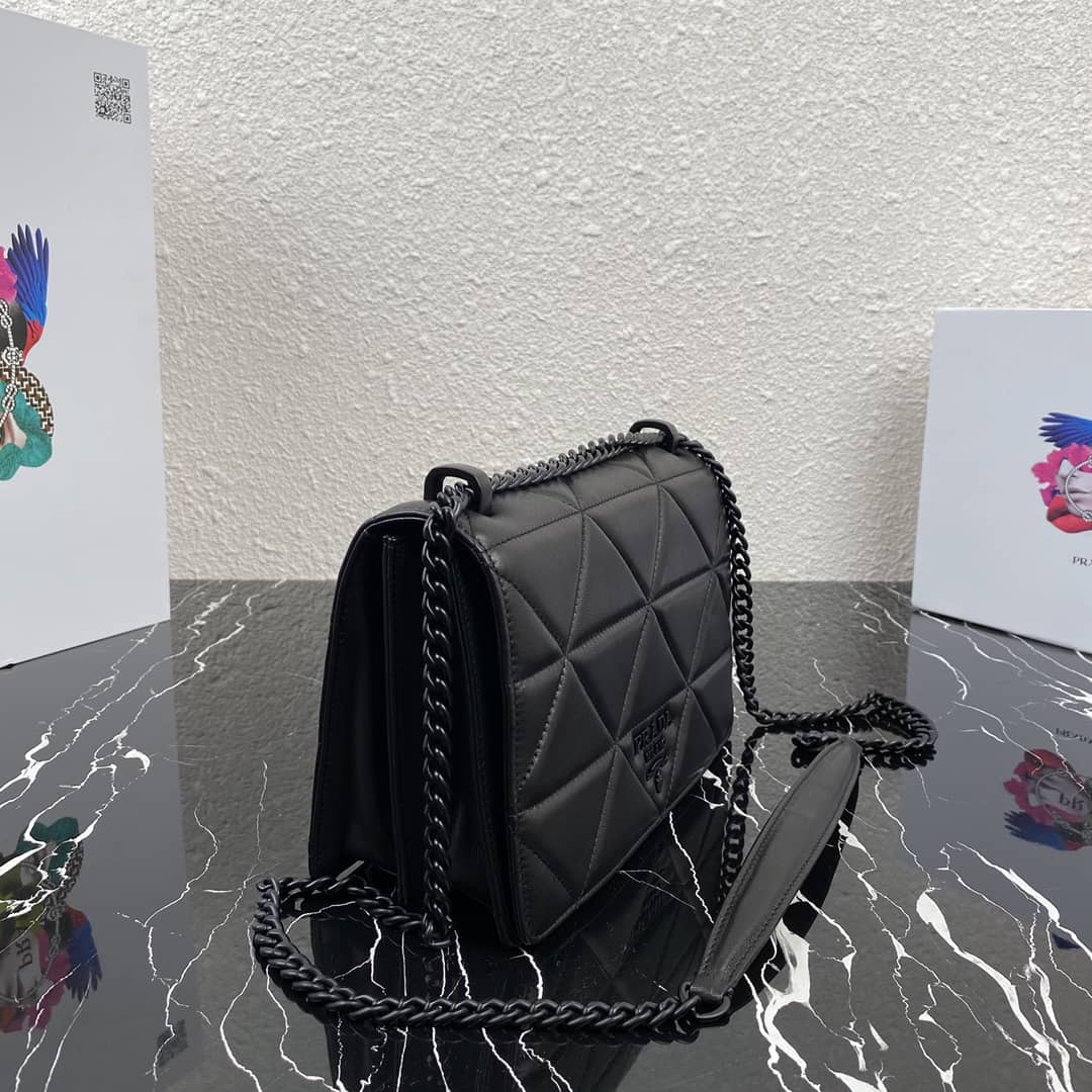 Best Replica Prada Chain Replica Crossbody Bag Black - Colareps