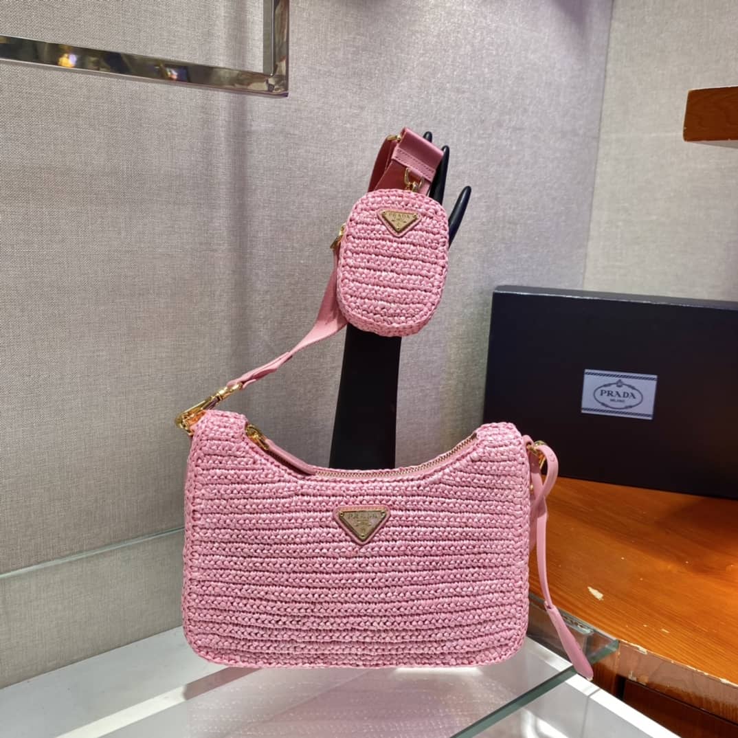 Best Replica Prada Re-edition 2005 Raffia Replica Bag - Colareps