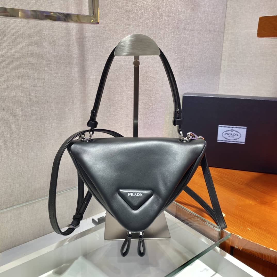 Best Replica Prada Leather Triangle Replica Shoulder Bag - Colareps