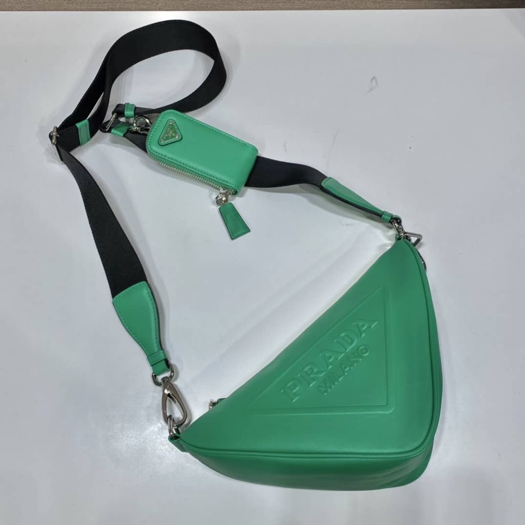 Best Replica Prada Leather Triangle Replica Shoulder Bag - Colareps