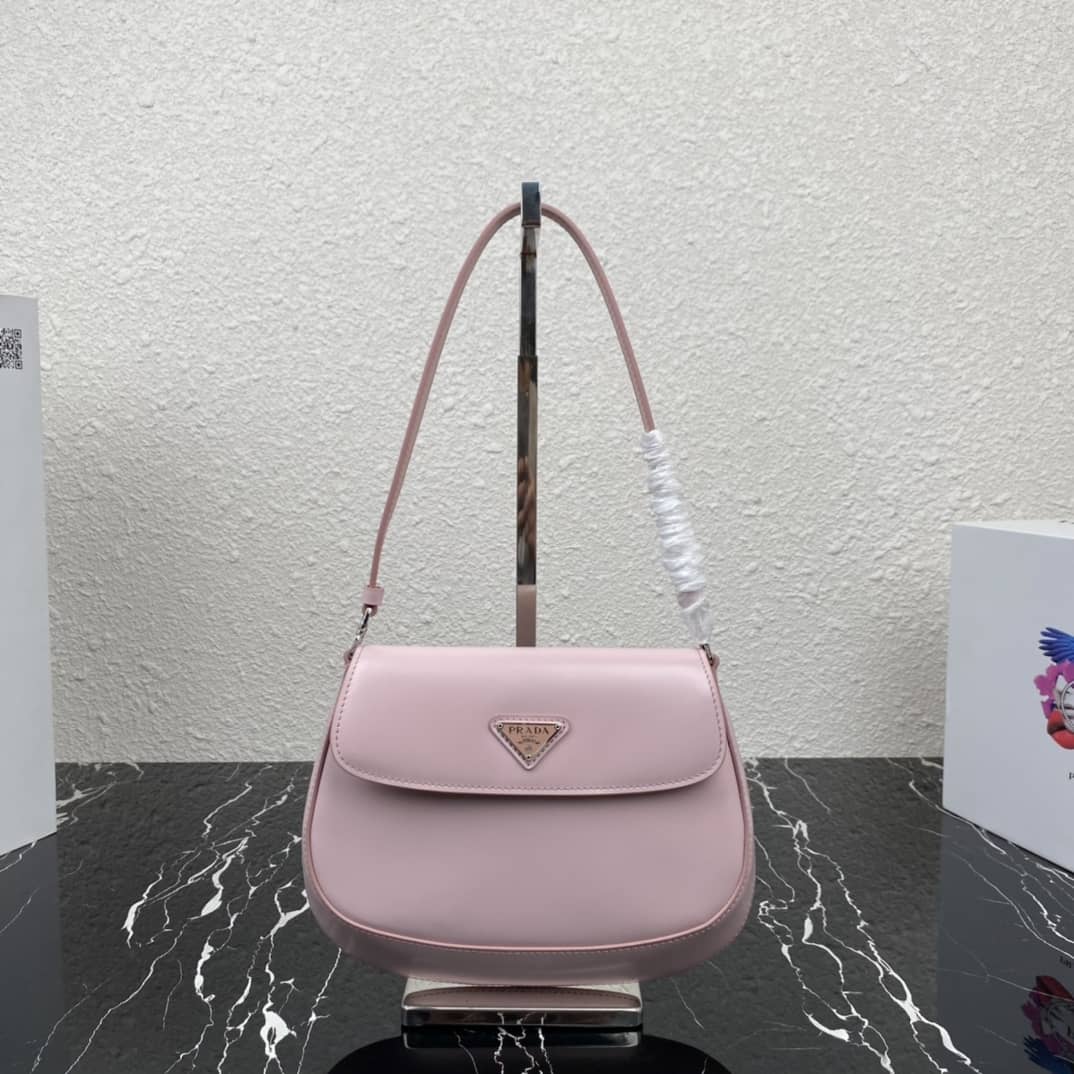 Best Replica Prada Cleo Bag Dupe Brushed Leather Flap Replica Shoulder Bag - Colareps