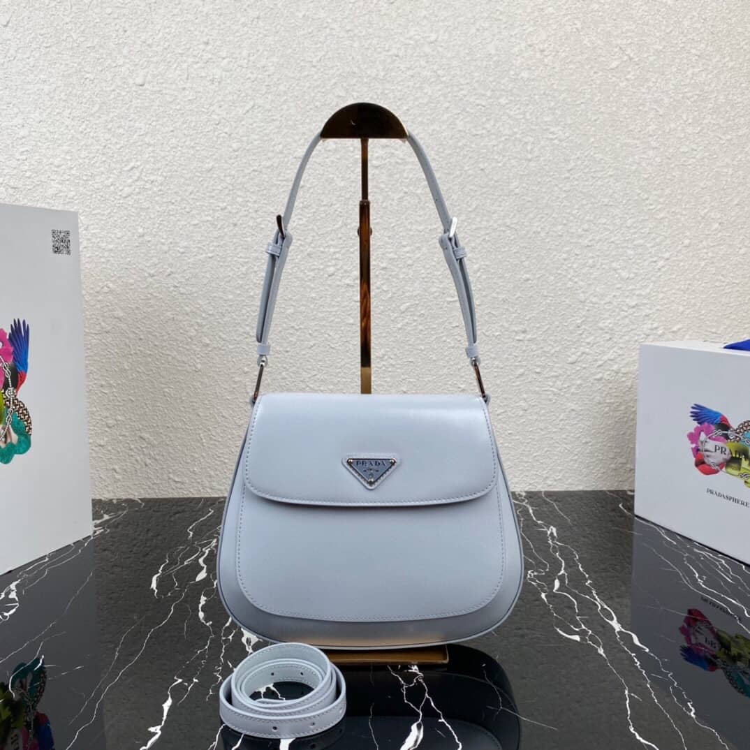 Best Replica Prada Cleo Bag Dupe Brushed Leather Flap Shoulder Bag - Colareps