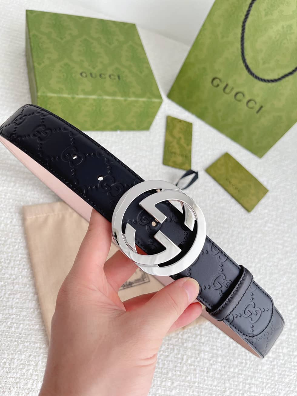 Best Replica Replica Gucci Buckle Belt 40mm - Colareps