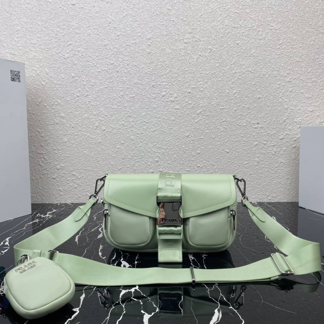 Best Replica Prada Pocket Nylon And Brushed Leather Replica Bag - Colareps