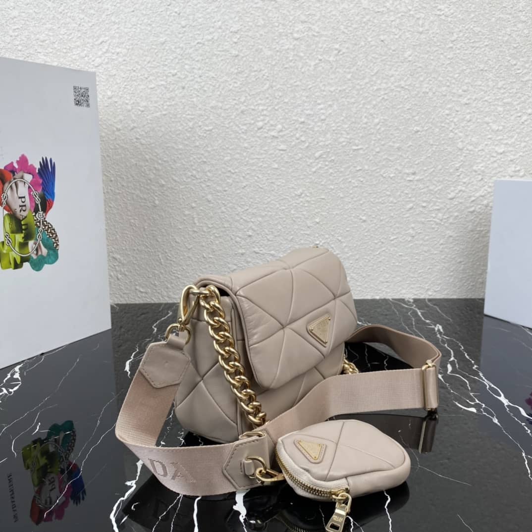 Best Replica Prada System Nappa Leather Patchwork Replica Bag - Colareps