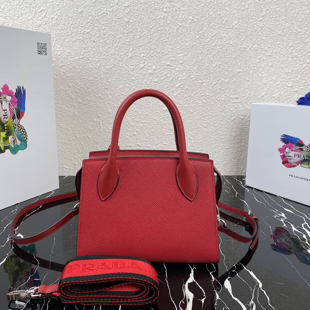 Best Replica Prada Saffiano Leather Monochrome Replica Bag - Colareps