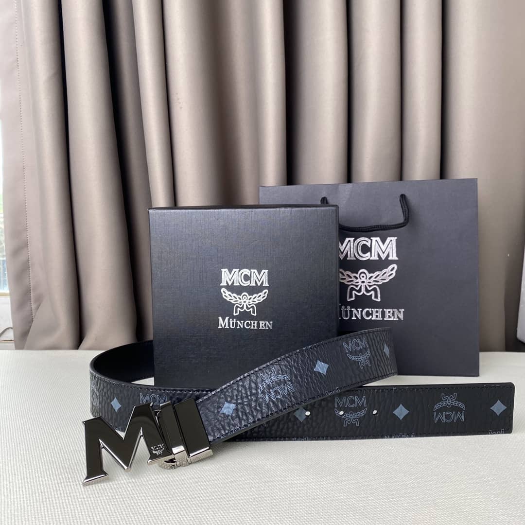 Best Replica 7 Star Unisex MCM Leather Belt 40mm - Colareps