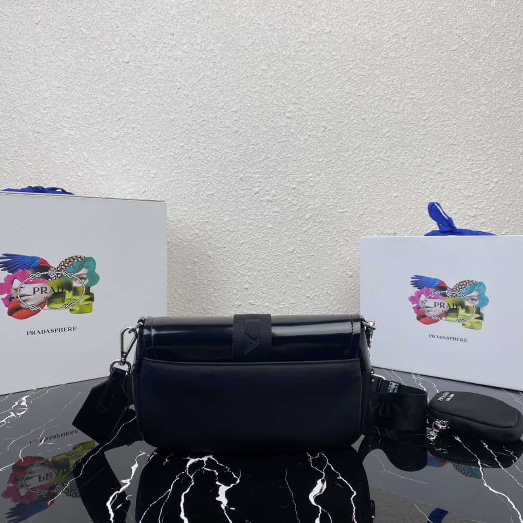 Best Replica Prada Pocket Nylon And Brushed Leather Replica Bag - Colareps