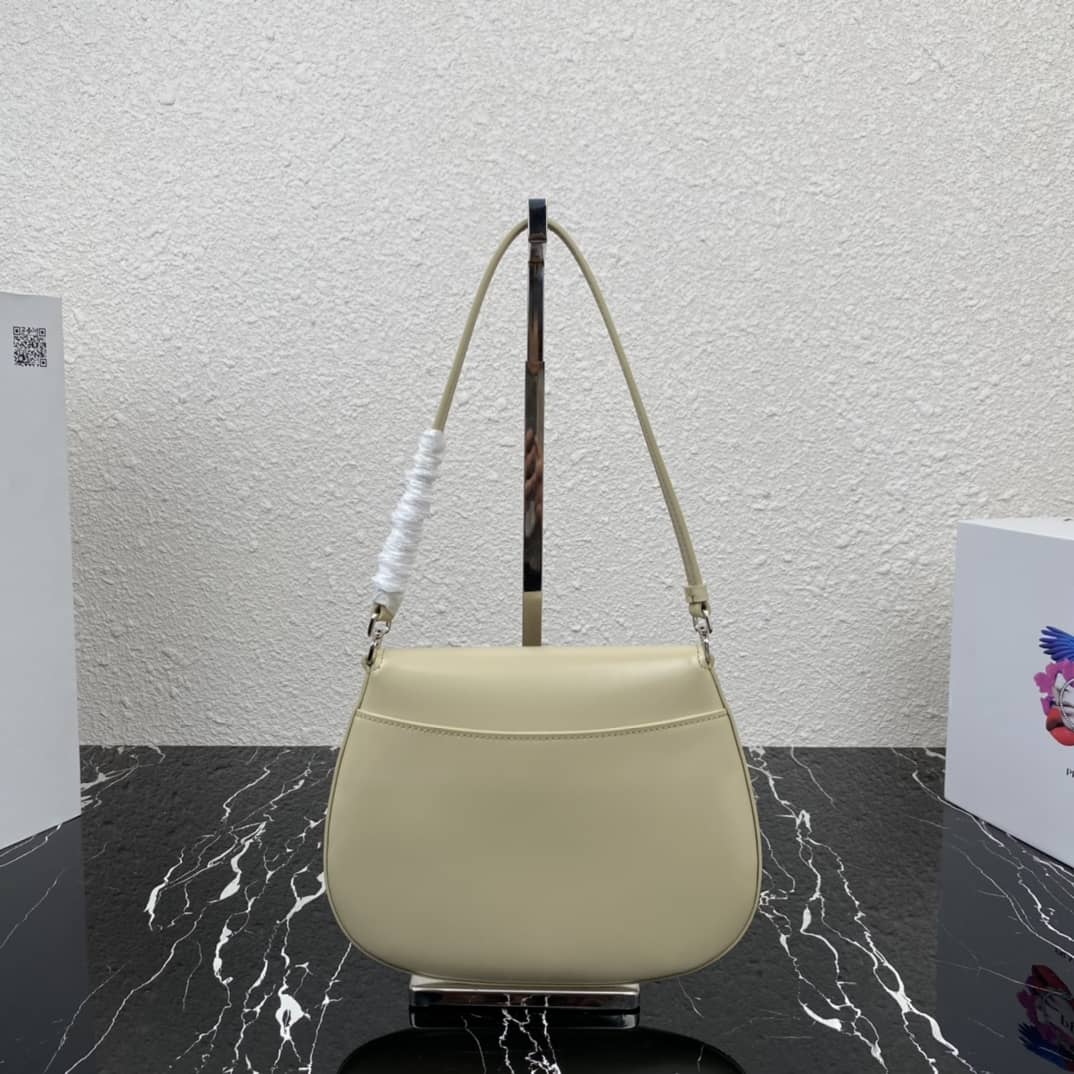 Best Replica Prada Cleo Bag Dupe Brushed Leather Flap Replica Shoulder Bag - Colareps