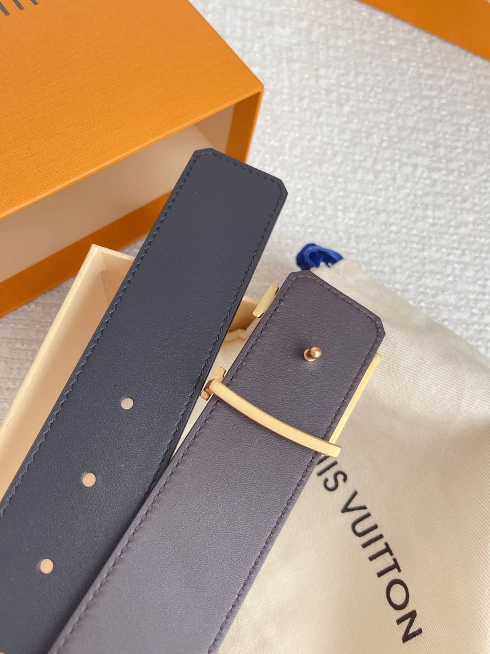 Best Replica 7 Star Louis Vuitton Leather Belt 40mm - Colareps