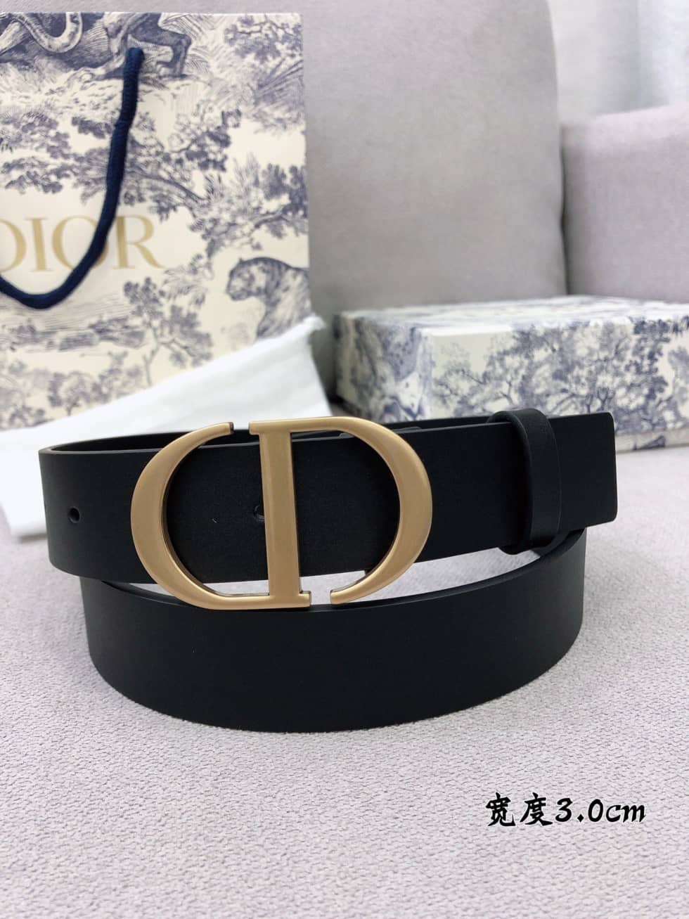 Best Replica 7 Star Dior Leather Belt 30mm - Colareps