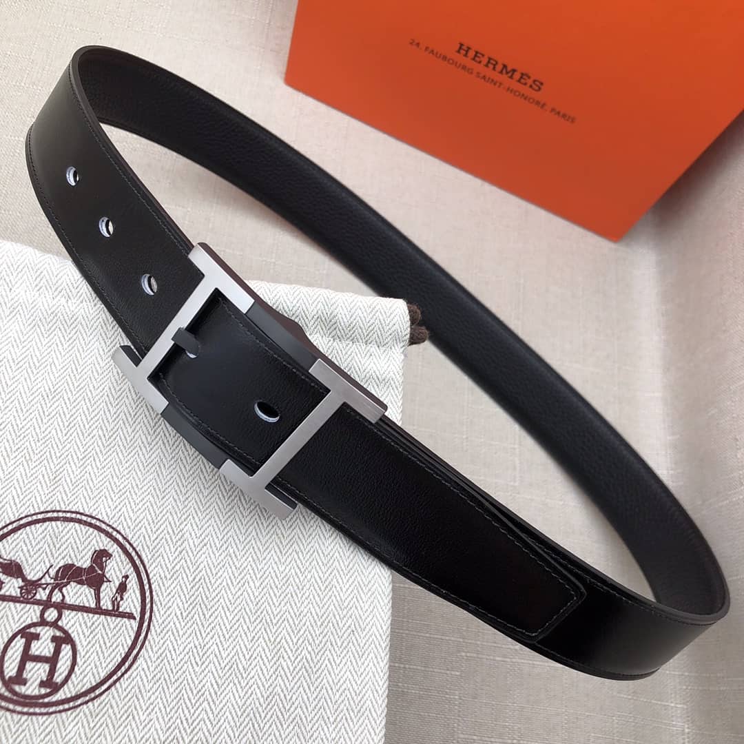 Best Replica 7 Star Hermes Leather Belt 32mm - Colareps