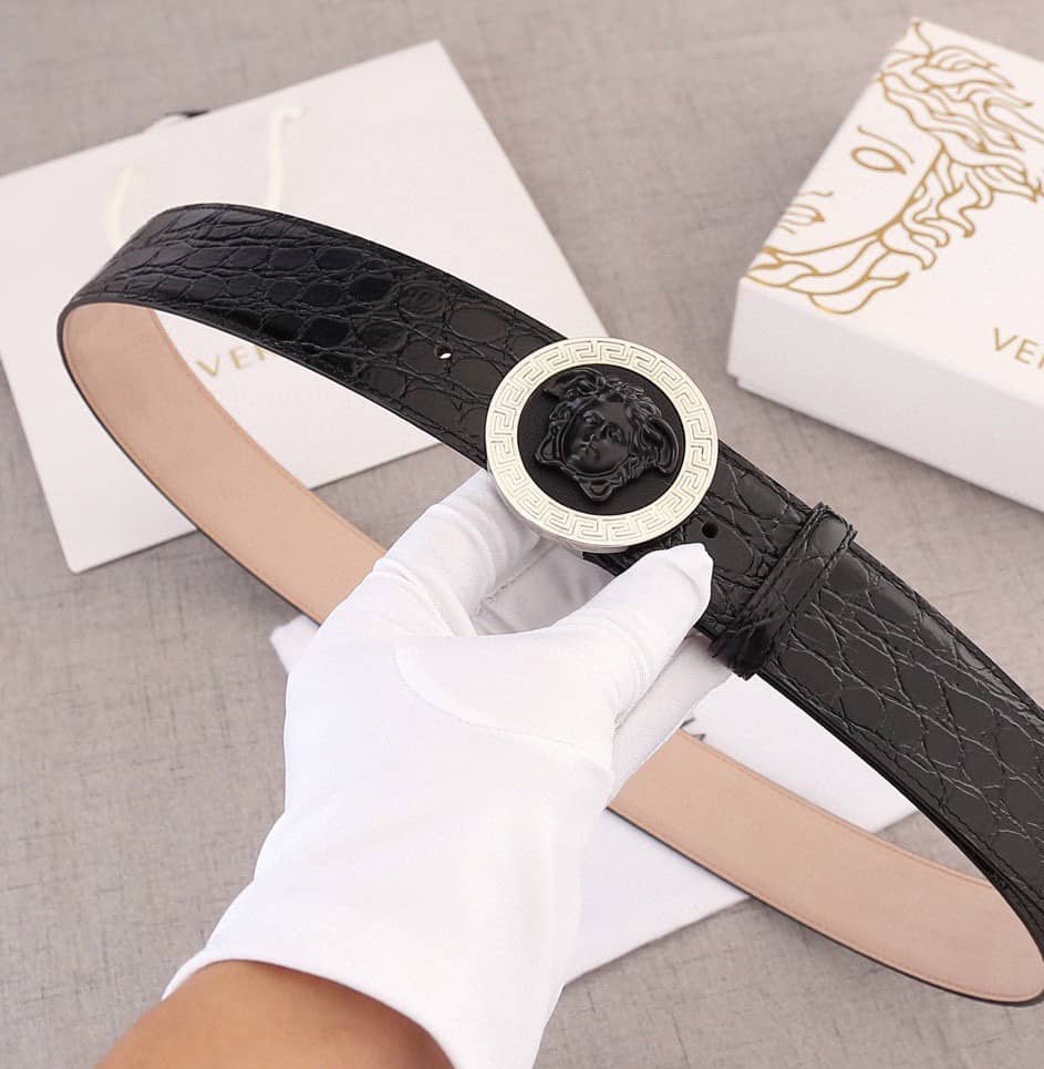 Best Replica 7 Star Versace Leather Belt 40mm - Colareps