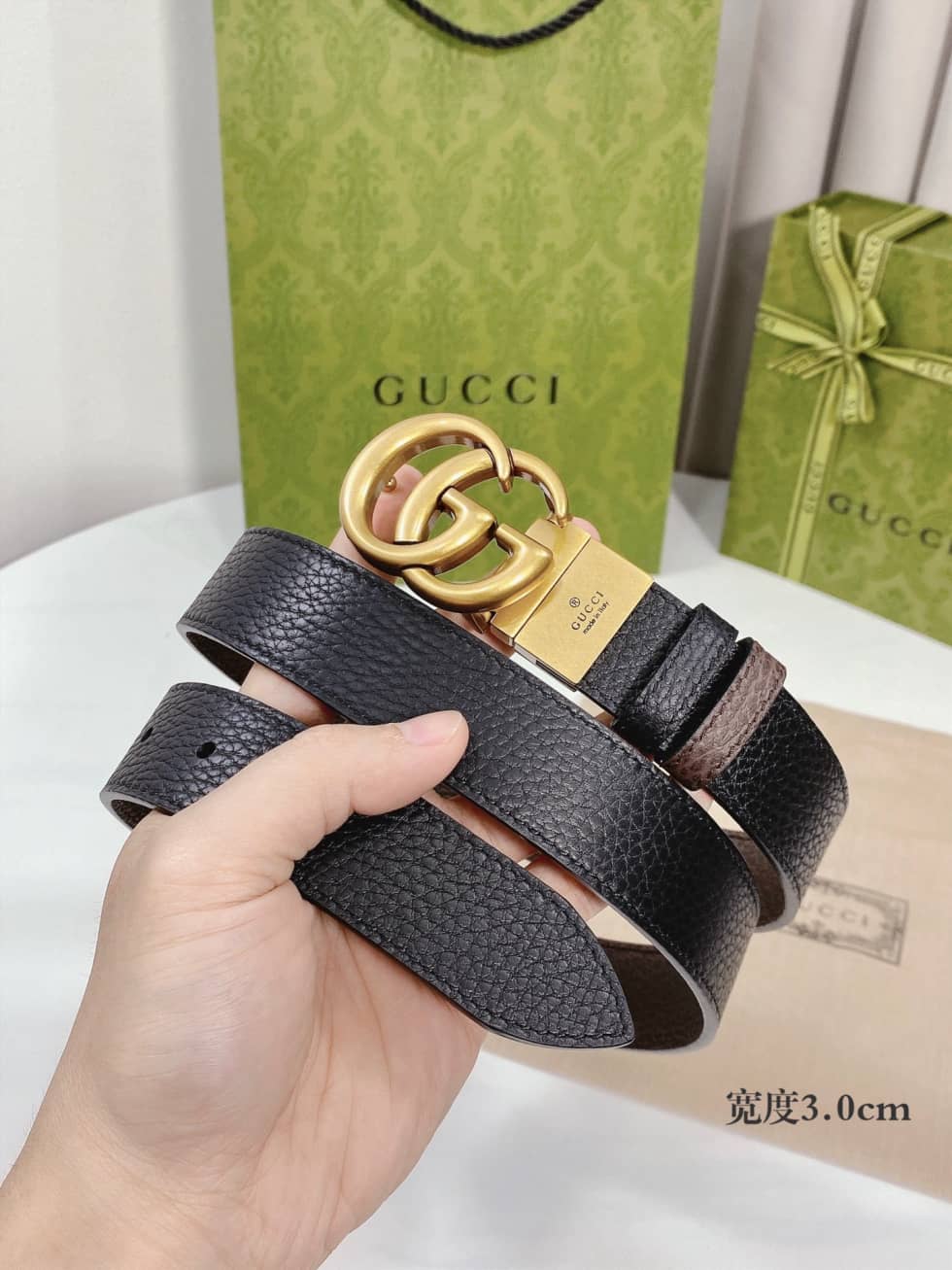 Best Replica Fake Gucci Logo Belt 30mm - Colareps