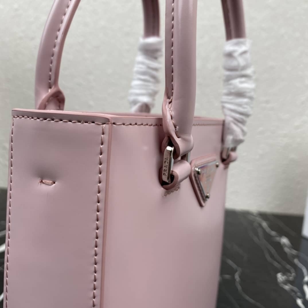 Best Replica Prada Raffia Tote Dupe Small Brushed Leather Replica Tote - Colareps