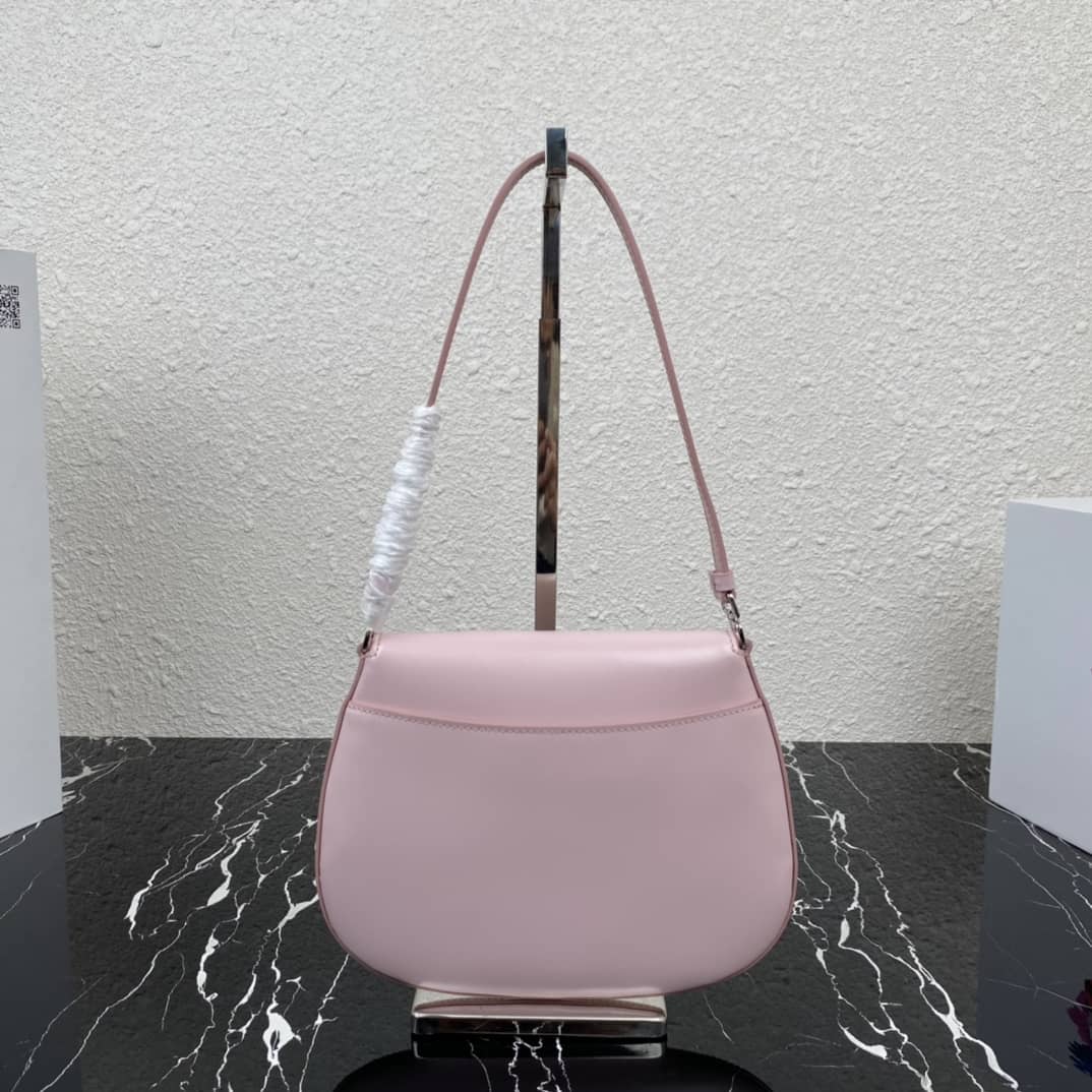 Best Replica Prada Cleo Bag Dupe Brushed Leather Flap Replica Shoulder Bag - Colareps