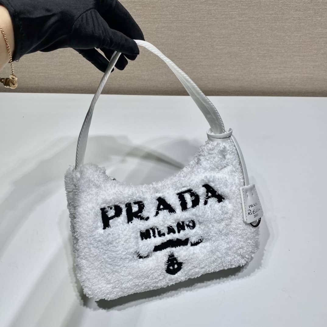 Best Replica Prada Satin Re-Edition 2000 Crystal Mini Hobo - Colareps