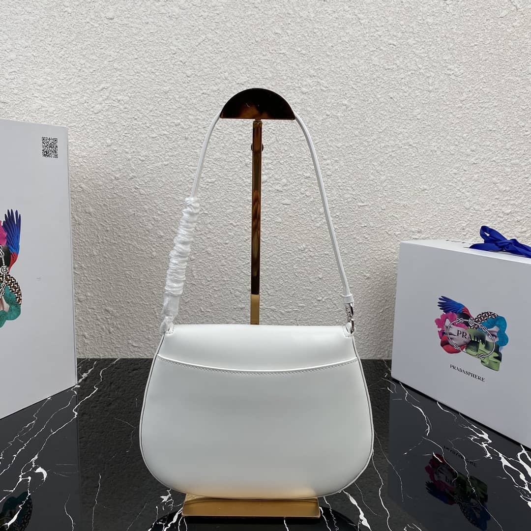 Best Replica Prada Cleo Bag Dupe Brushed Leather Flap Replica Shoulder Bag - Colareps