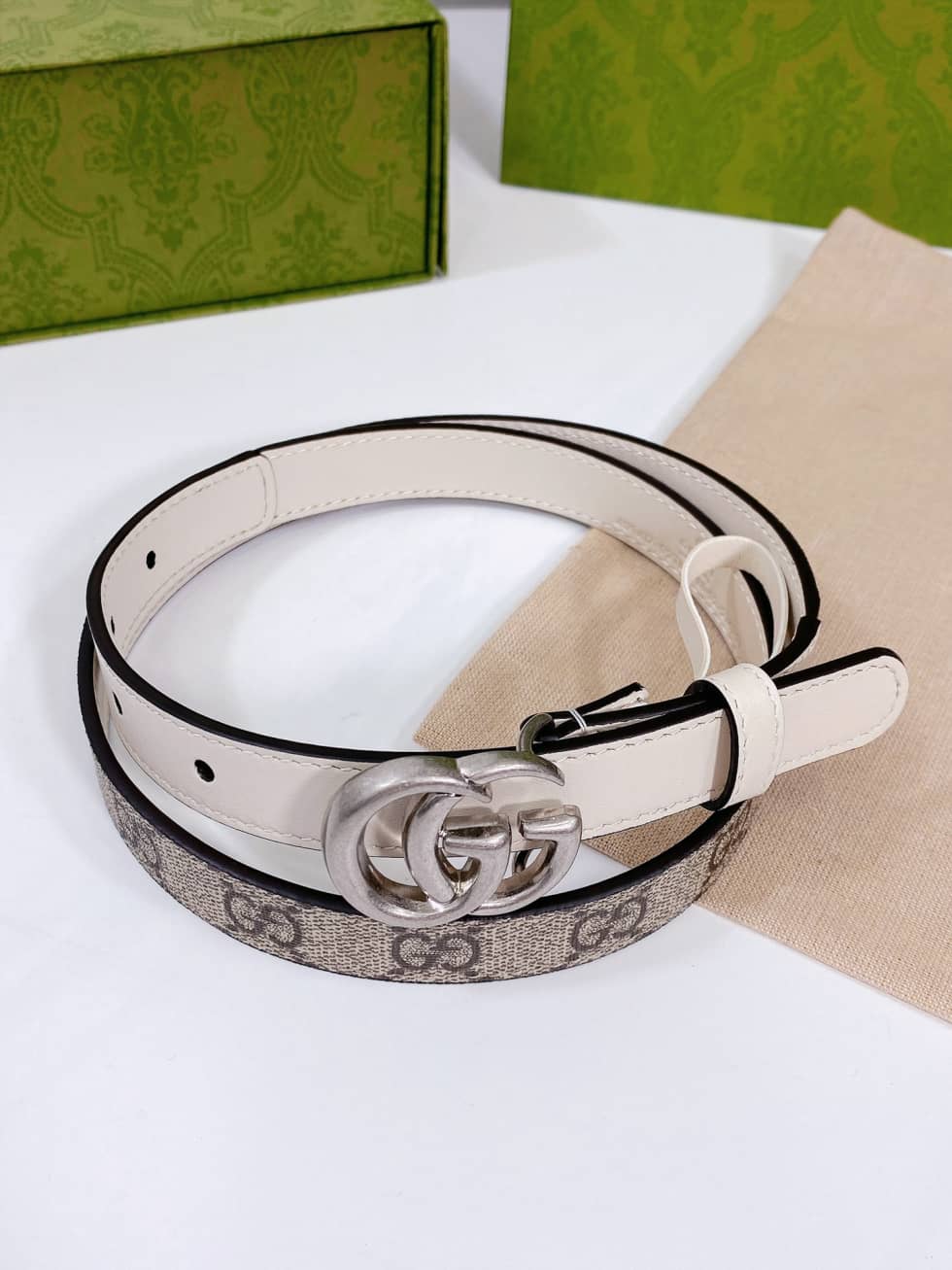 Best Replica 7 Star Gucci Leather Belt 20mm For Lady - Colareps