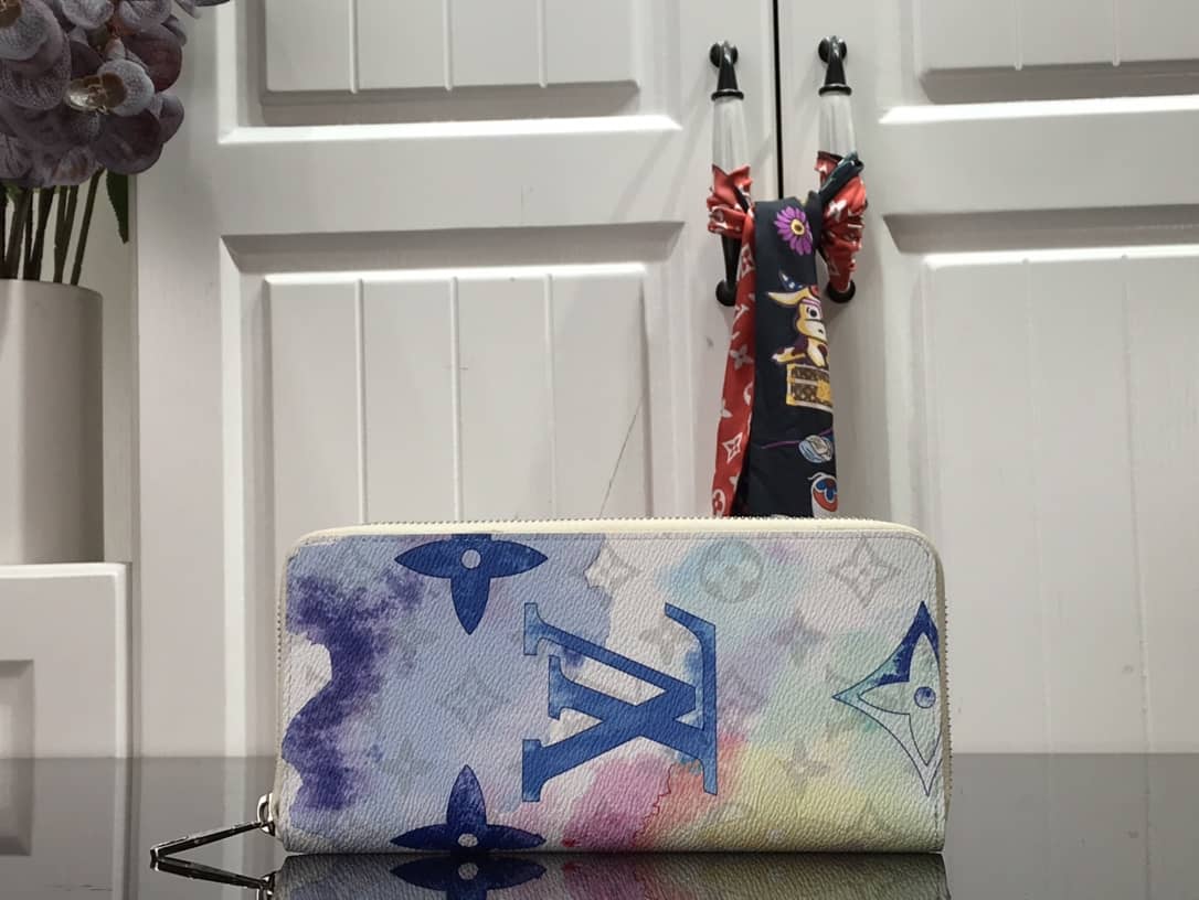 Best Replica Louis Vuitton Wallet Dupe Zippy Watercolor MonogramM80499 - Colareps