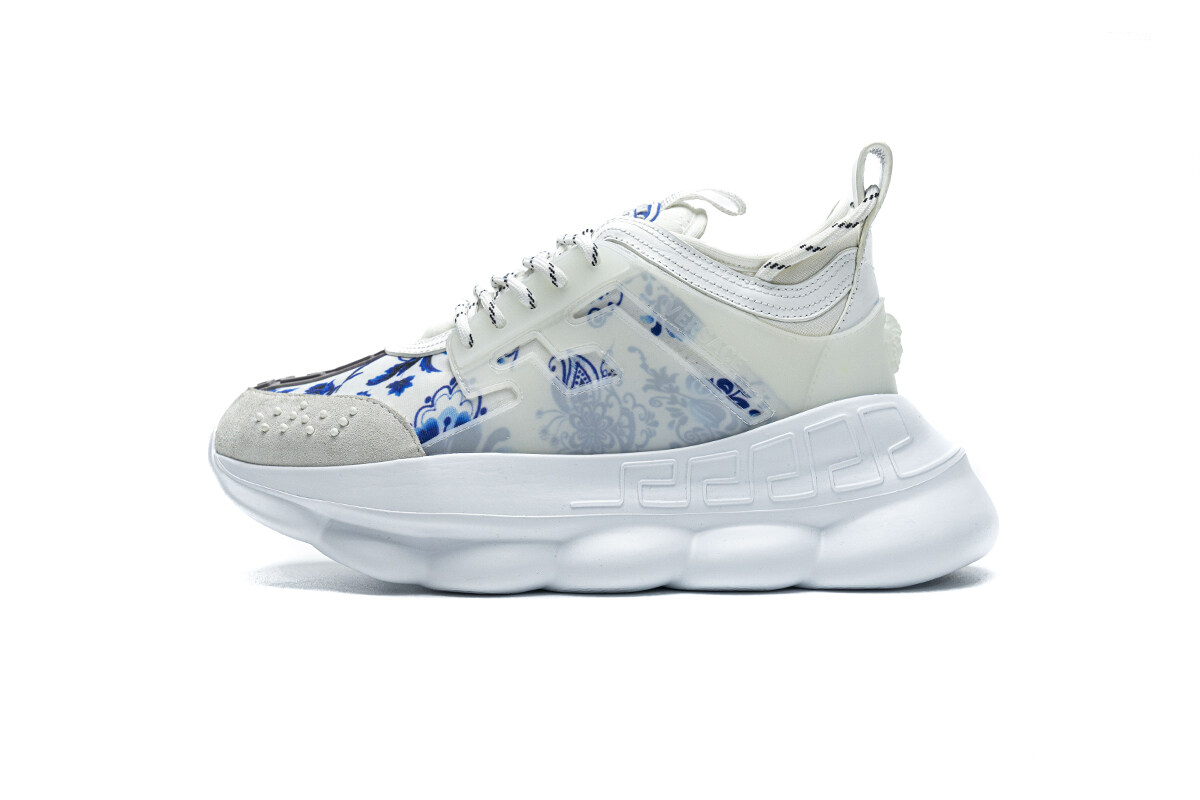 Best Replica Versace CHAIN REACTION White Grey Blue(SP Batch) - Colareps
