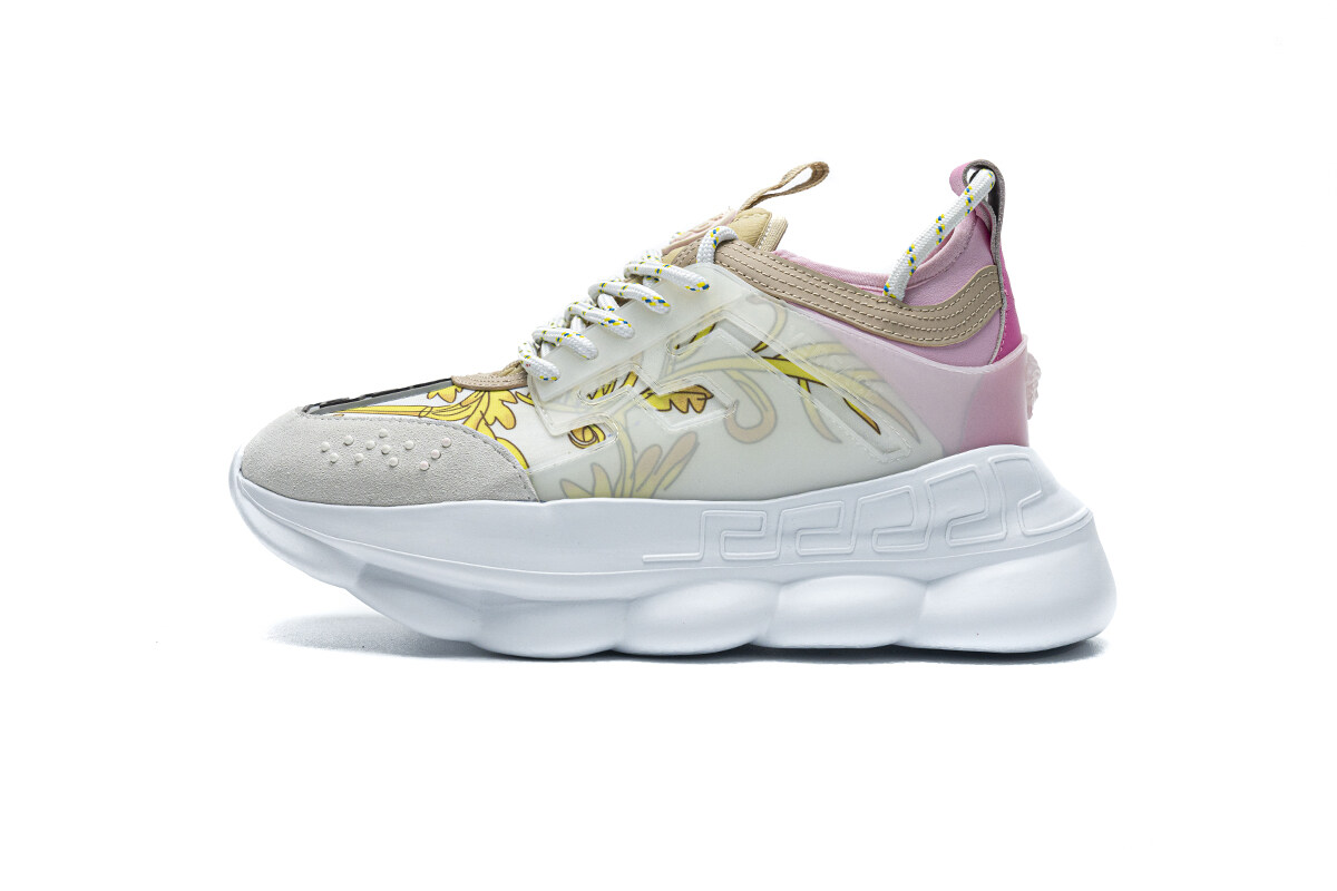 Best Replica Versace CHAIN REACTION White Grey Pink(SP Batch) - Colareps