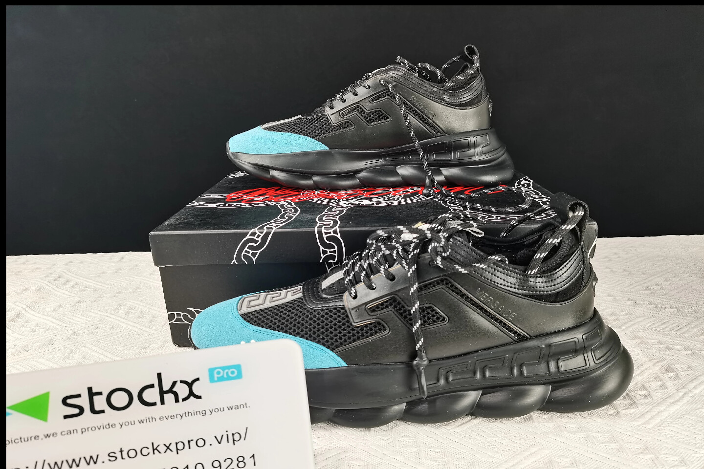 Best Replica Versace CHAIN REACTION Black Blue(SP Batch) - Colareps