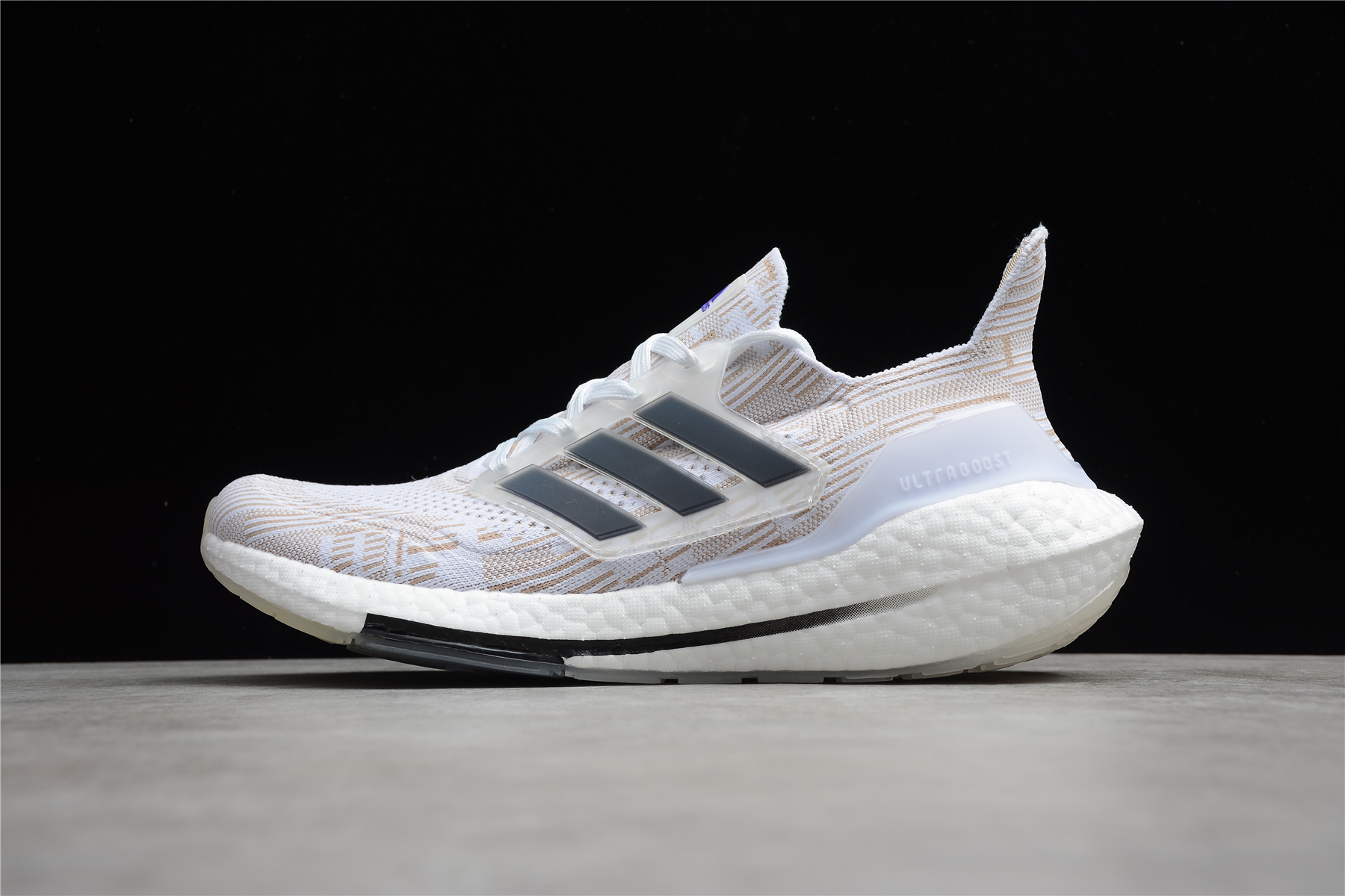 Best Replica adidas Ultra Boost 21 Primeblue Non Dyed Black Stripes (W) FY0837 - Colareps