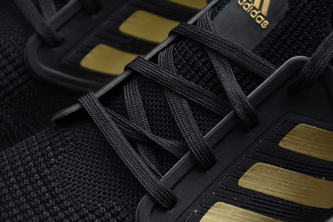 Best Replica adidas Ultra Boost 20 Black Gold White EE4393 - Colareps